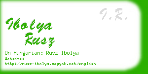 ibolya rusz business card